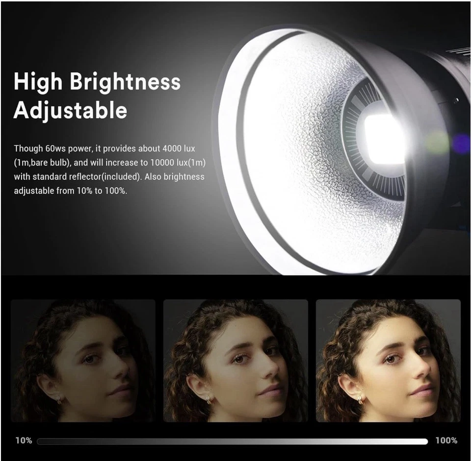 Godox SL-60W 5600K Daylight Studio Continuous LED Video Light - Image 4 of 4