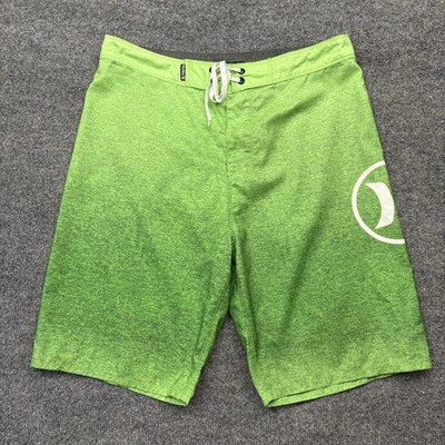 Hurley Axis 3.0 Board Shorts Mens 32 Green Regenerated Content Logo Swim Trunks