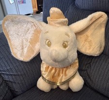 Authentic Disney Store Dumbo Plush 12 Holiday Gold Cream Special Edition Rare