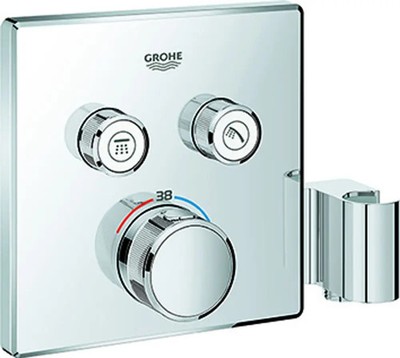 GROHE THM Grohtherm SmartControl 29125 FMS eckig 2 Abspv. integ. B.halter chrom
