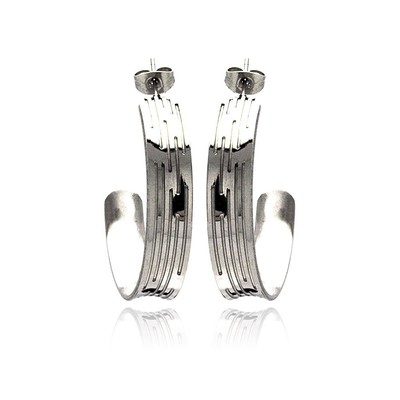 Orecchini A Cerchio Da 40 Mm In Acciaio Inossidabile Placcato