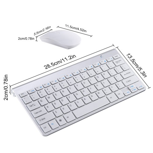 Mini 2.4G Wireless Keyboard And Mouse Set For Mac Apple PC Computer Waterproof - Picture 11 of 14