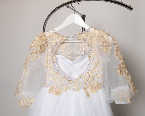 Flower Girls Princess Wedding Keyhole Back Birthday Holy Communion Formal Dress - Picture 7 of 8