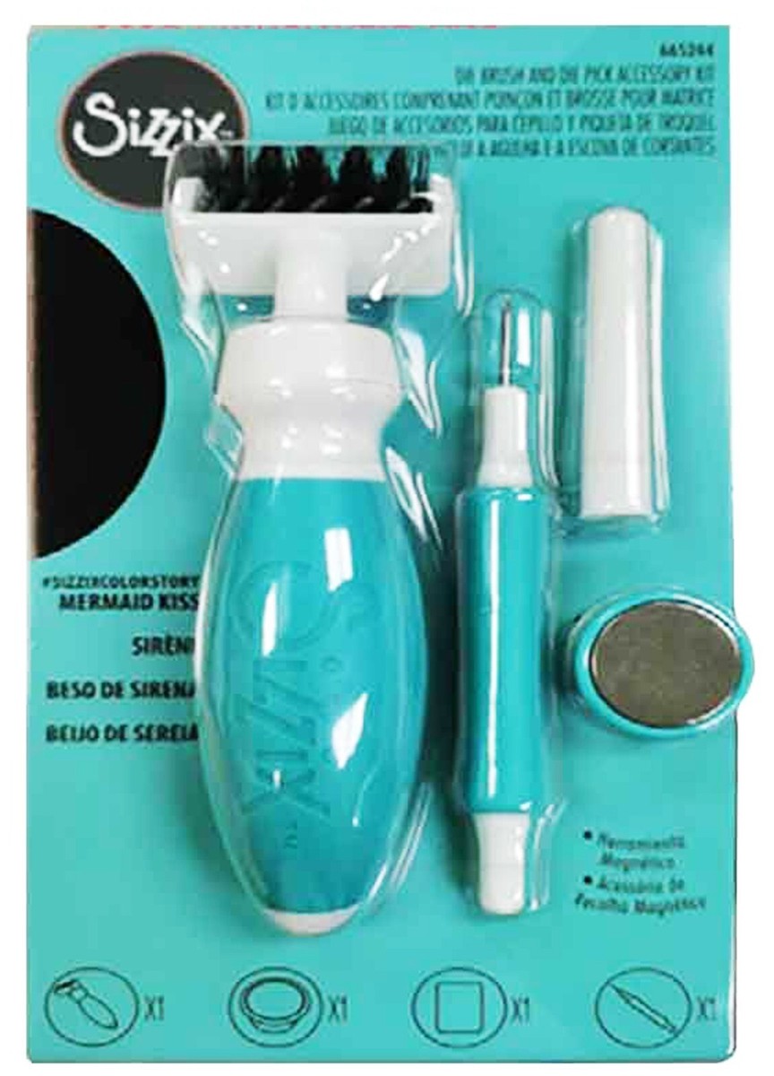 Sizzix Die Brush & Die Pick Accessory Kit #665244 Retail $19.99 in