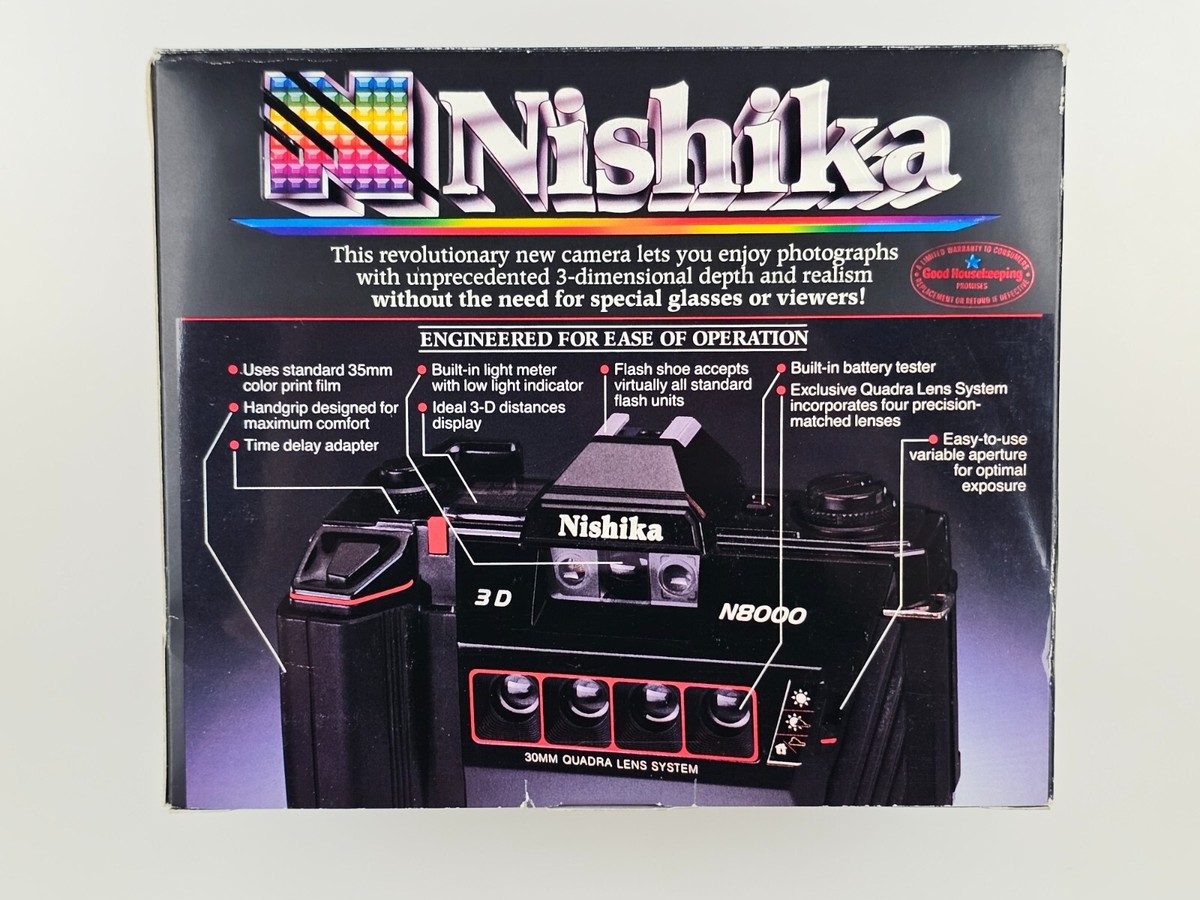 Nishika 35mm 3D Camera N8000 30mm Quadra 4 Lens System