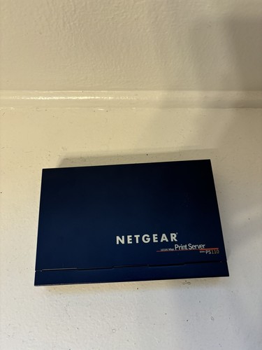 Netgear PS110 10/100 Mbps 2 Port Print Server W/AC-Adapter