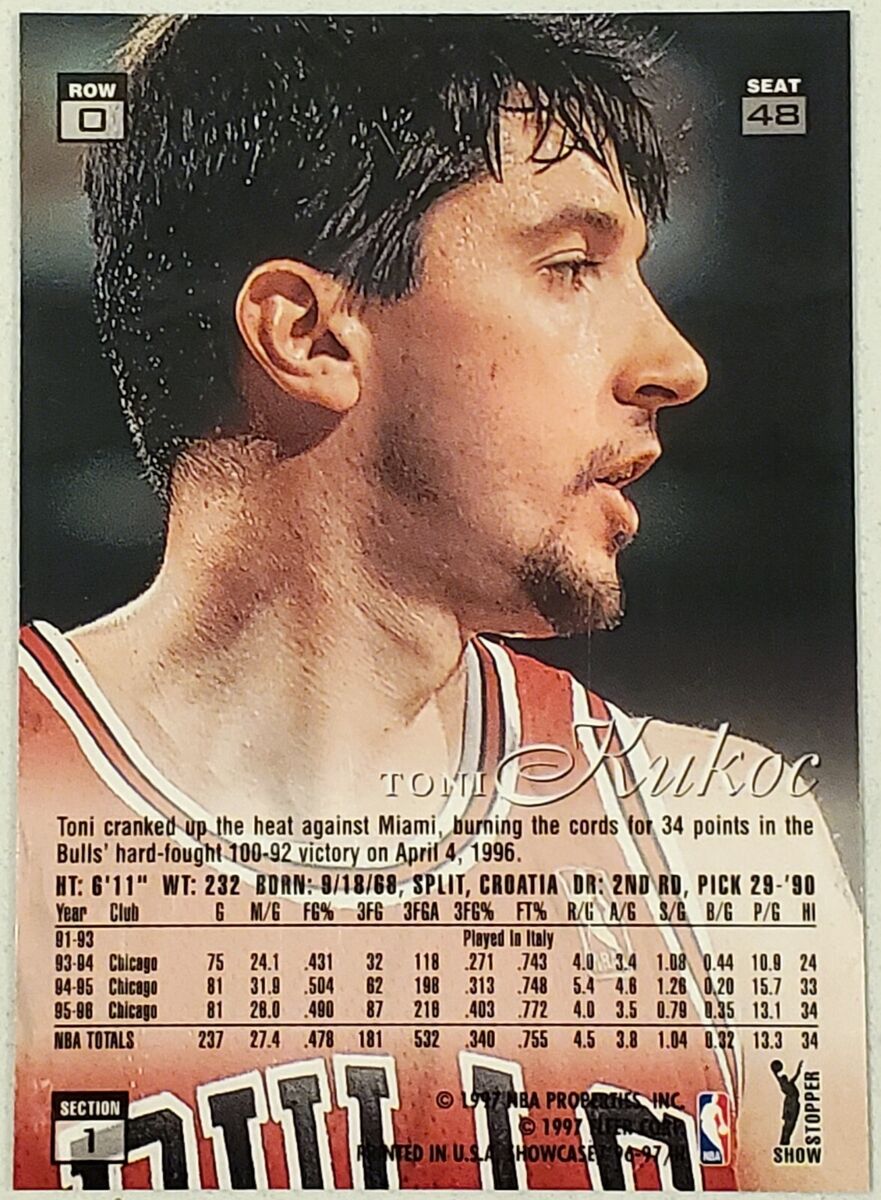 1996-97 Flair Showcase Basketball Row 0 - Pick Your Card 1996-97 Flair Showcase Basketball Row 0 - Pick Your Card