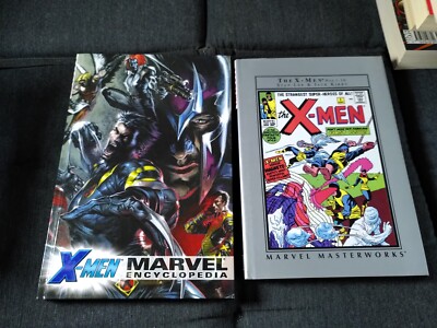 2 MARVEL X-MEN HC HARDCOVER MASTERWORKS 1 - 10 & ENCYCLOPEDIA
