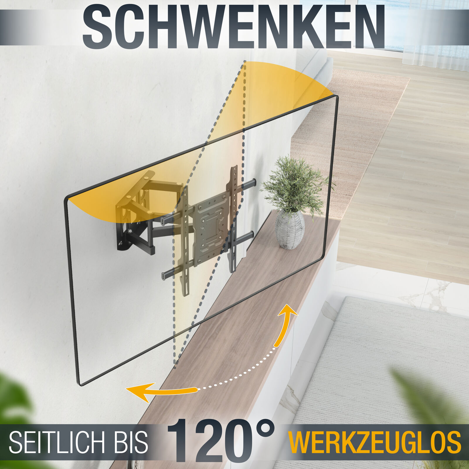 Thumbnail - Tv Wandhalterung Fernsehhalterung 32 37 40 42 43 47 50 55 60 65" Zoll