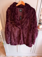 Express Faux Fur Coat Jacket Womens Size Large Brand New Old Stock
