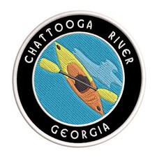 Parche de kayak bordado en Chattooga River, Georgia apliques para planchar rafting