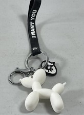 Fashion KEYCHAIN Hanging Purse White Dog Puppy I Want You Clip Jewelry Charm