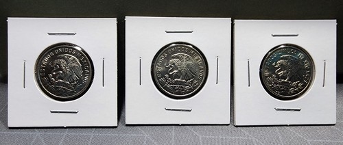 1967, 68, 69 (3 Coins) Mexico ๐ฒ๐ฝ 50 Centavos KM 451 Uncirculated In Mylar Flip - Picture 3 of 6