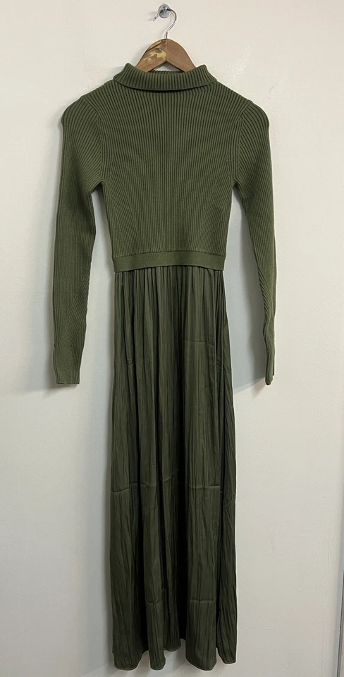 Anthropologie The Thea Twofer Sweater Dress Green Size Extra Small XS - Image 4 of 4