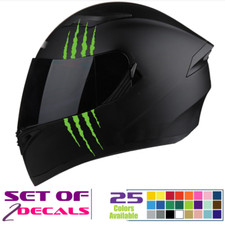 Claw Claws Scratches Decal Motorcycle Bike Helmet Stickers Kit Ot14
