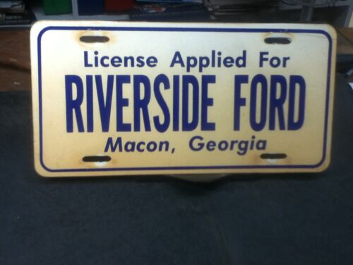 Dealership License Plate Riverside Ford Macon Georgia Ga Plastic Ebay