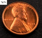1934 Lincoln Wheat Penny Cent - Gem BU Red
