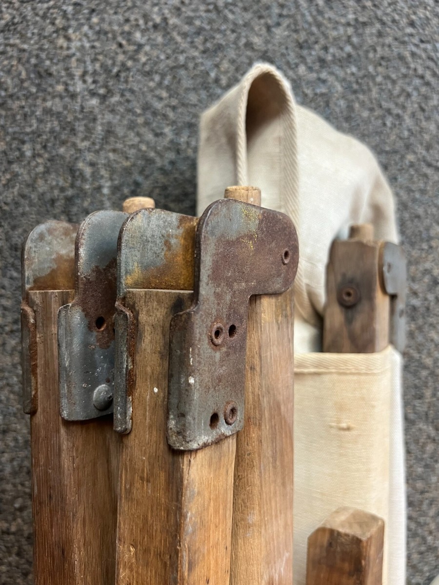 Vintage WW2 Era US Military Wooden Frame Folding Field Cot Bed | eBay