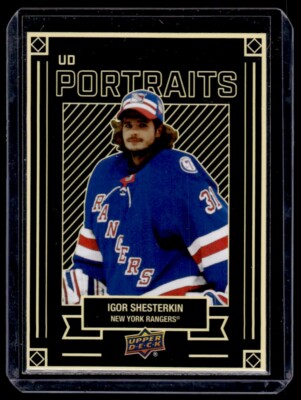 2022-23 Upper Deck Series 1 UD Portraits Igor Shesterkin #P-29 New York Rangers