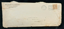 Advertisment MELHUISH & COMPANY 41 wall street NY 1921 Business Envelope RARE