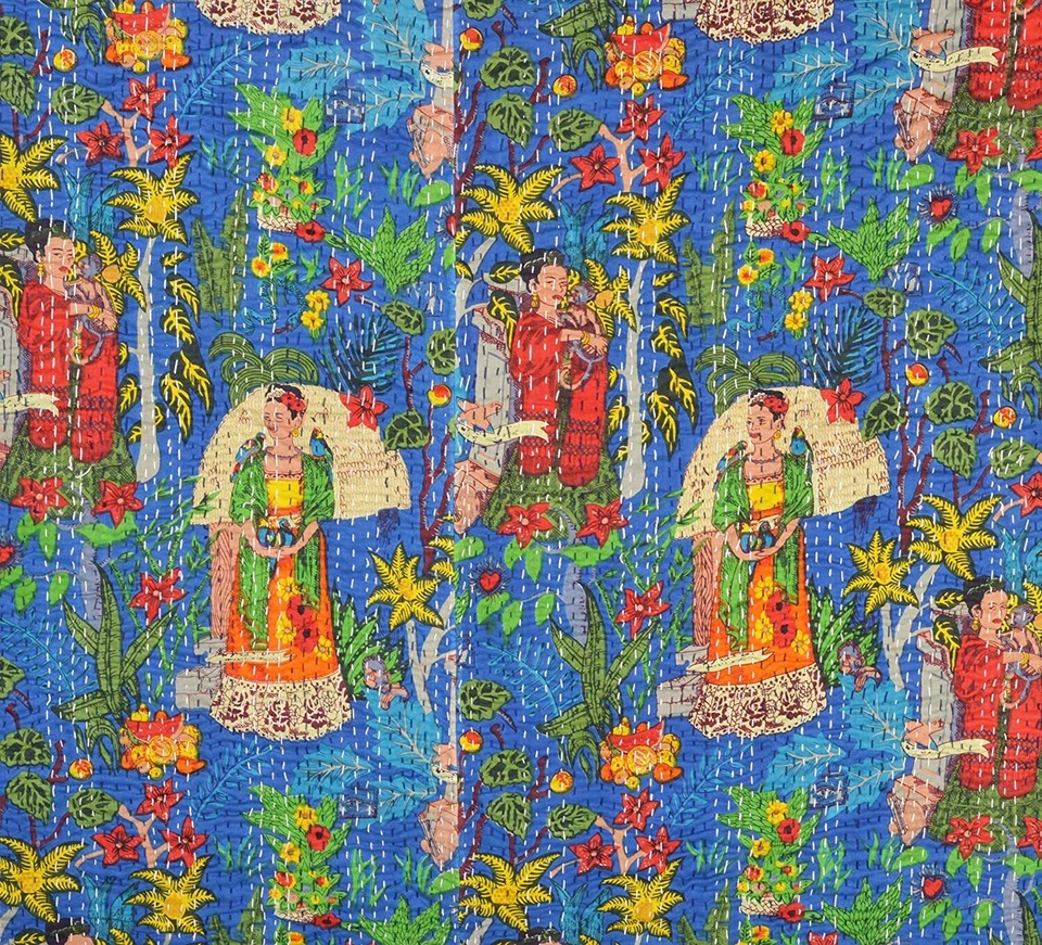 Indian Kantha Quilt superb Vintage New Traditional Kantha Quilts Jaipur - Image 3 of 3