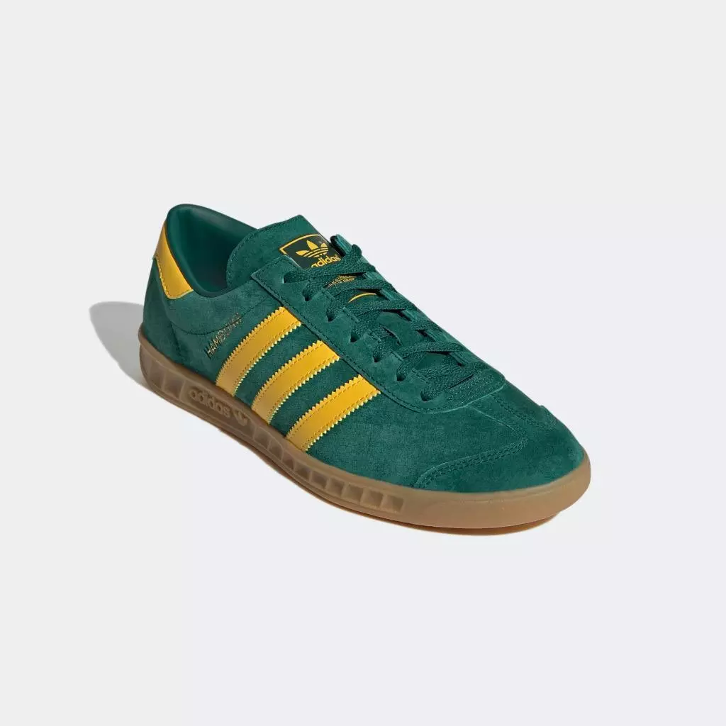 Evolve pære Herske Adidas Originals Hamburg Shoes Trainers Green Yellow Gum 100% Authentic |  eBay