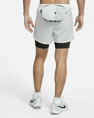 Nike Run Division 3-IN-1 Running Shorts Nikelab Tech Black Gray