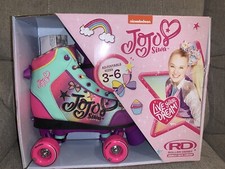 Jojo Siwa adjustable Kids Rainbow colored Roller Derby skates size 3-6 NIB