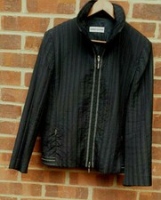 Gerry Weber Black Pin Stripe Jacket Uk Size 14 Fr 42 D 40