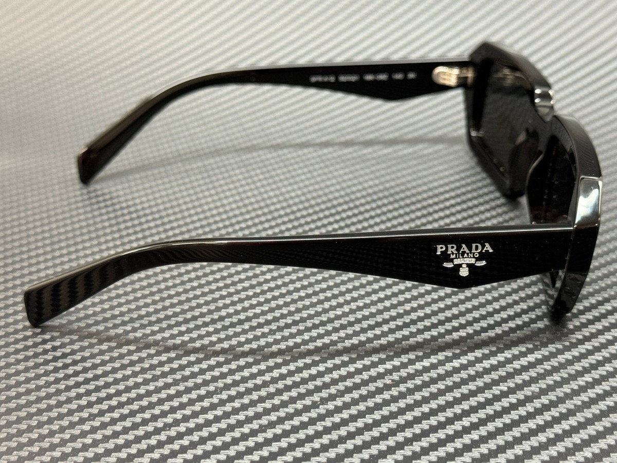 PRADA PR A12S 16K08Z Black Dark Grey Women's 52 mm Sunglasses | eBay