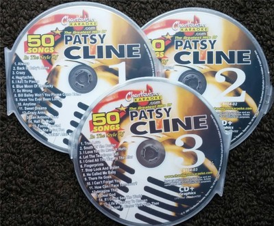 PATSY CLINE 3 CDG DISCS CHARTBUSTER HITS COUNTRY KARAOKE 50 SONGS CD+G 5104
