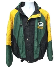 Green Bay Packers Starter Jacket Mens Size L Vintage NFL 80s 90s Rare Run DMC