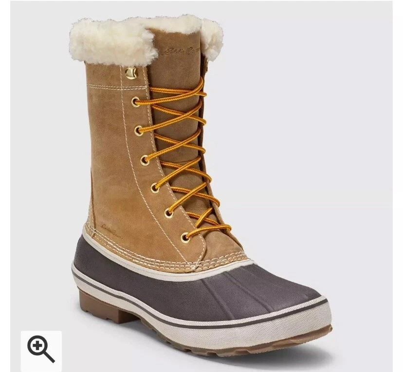 Mens Size 8.5 Eddie Bauer Hunt Pac Sherpa Lined Boots 8.5 Thermafill 200 NEW NIB