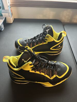 AIR JORDAN-SUPER.FLY2-BLACK/YELLOW 2014 size 10.5