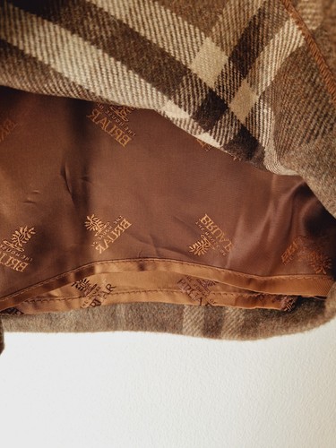 House of Bruar Skirt Wool 100% Pure Check Tartan Midi Skirt Pockets 16 18 Brown - Picture 5 of 8