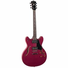 Johnson Js-500-rc Grooveyard Semi-hollowbody Electric Guitar, Cherry Red