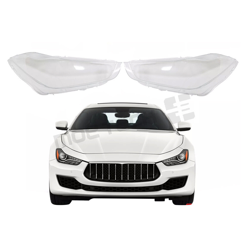 1Pair Headlight Lens Cover For 2014-2022  Maserati Ghibli 4-Door