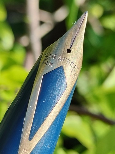 🥰 Pluma Estilográfica Sheaffer PFM Vintage Azul USADA EN BUEN ESTADO *Buen Trabajo* - Imagen 14 de 24