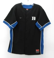 VINTAGE Duke Blue Devils Jacket Boys XL Black Nike Basketball Warm Up Jersey 90s