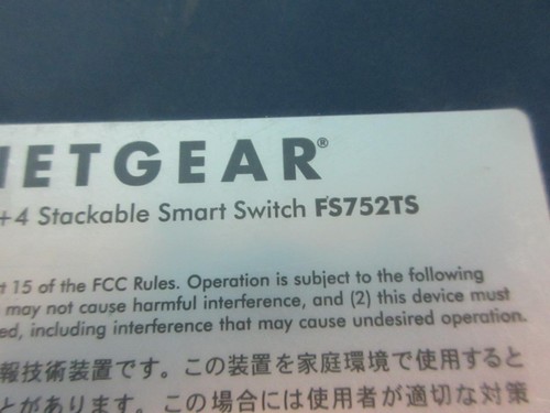 NetGear ProSafe 48-Ports Switch Managed Model FS752TS Stackable Tested Working - 第 17/24 張圖片