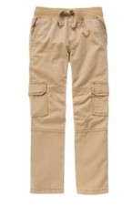 NWT Gymboree Boys Rescue Squad Khaki Tan The Go Cargo Pants Size 18-24 M