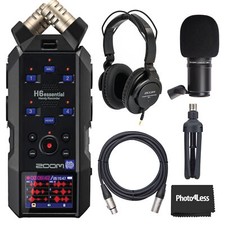 Zoom H6essential 6-Track 32-Bit Float Portable Audio Recorder Bundle With Zoom Z