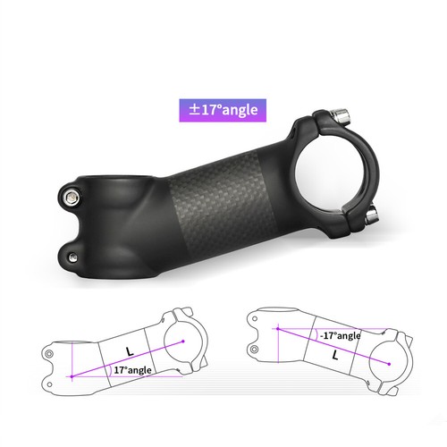 Aluminum-Carbon Bicycle Stem ±6°/±17° MTB Road Bike Stems 31.8*60-120mm No Logo - Picture 7 of 21