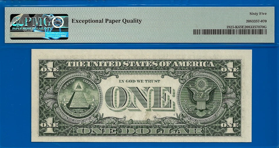 1999 $1 Federal Reserve Note PMG 65EPQ wanted popular birthday serial number 92 - Image 3 of 3