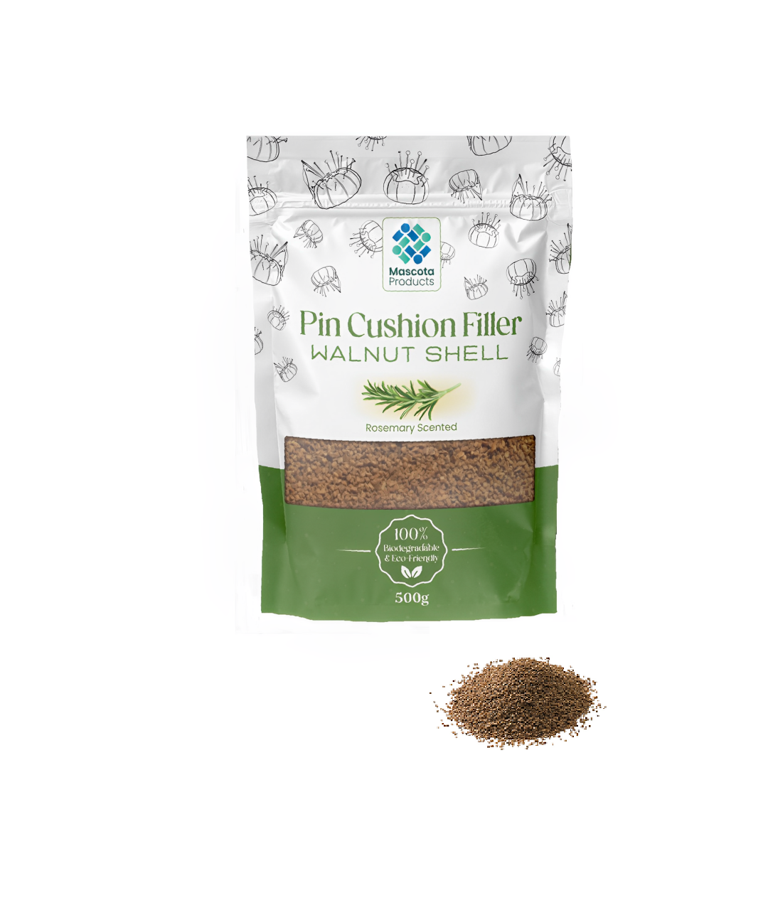 Pin cushion filler  Walnut Shells Scented  Rosemary 500g