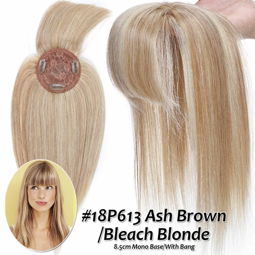 100% Echthaar Topper Toupet Extensions Clip In Remy Human Hair Toupee Haarteil l - Bild 55 von 84