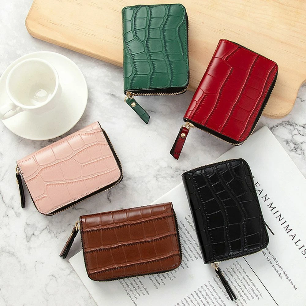 Credit ID Card Card Case Zipper Business Card Holder Wallet Coin