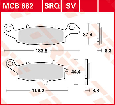 TRW MCB591SV Bremsbelagsatz Sinter - Vorderachse Für Suzuki GSX Motorräder