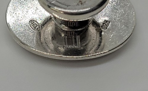 Vintage Alfred Dunhill Herren Sterlingsilber 925 rot guillochiert Manschettenknöpfe - Bild 6 von 7