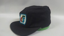 Vintage K Products CFS Patch 6 7/8" Ear Flap Trucker Hat RARE USA Black Cap Farm